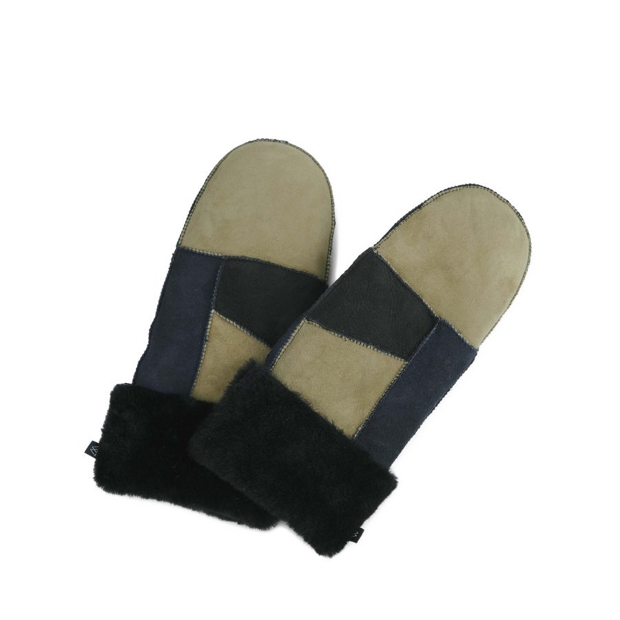 Bella Sheepskin Mitten, Mixed w/Black+Beige+Navy - Dyrberg/Kern NZ