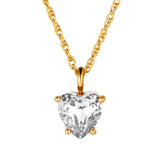 Crystal Heart Gold Necklace - Dyrberg/Kern NZ