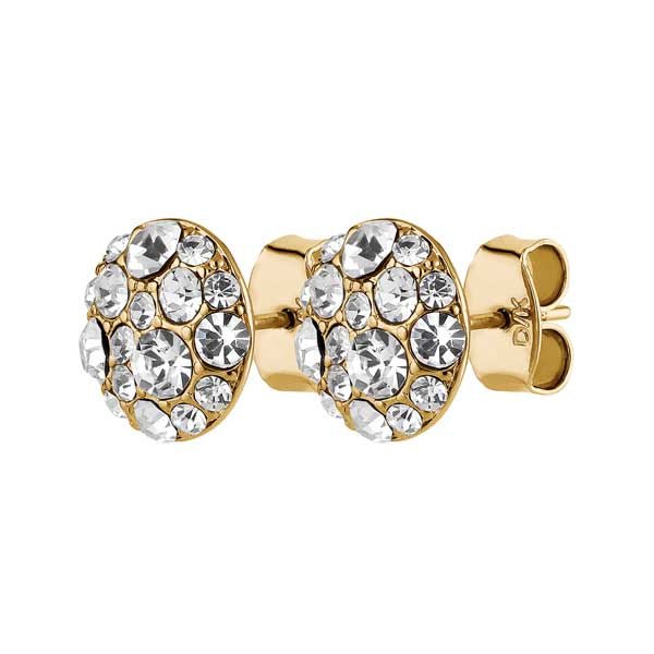 Blais Gold Earrings - Crystal - Dyrberg/Kern NZ