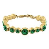 Calice Gold Tennis Bracelet - Green - Dyrberg/Kern NZ