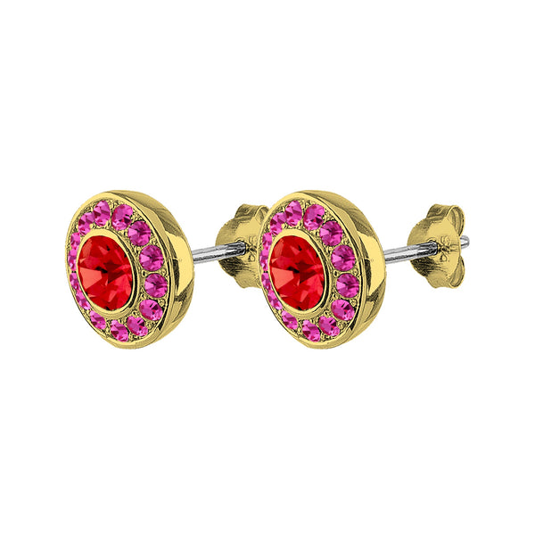 Pink and Red Stud Earrings - Dyrberg/Kern NZ