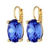 Chantal Gold Earrings - Sapphire Blue - Dyrberg/Kern NZ