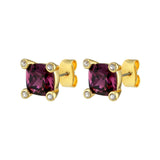 Clara Gold Earrings - Purple - Dyrberg/Kern NZ
