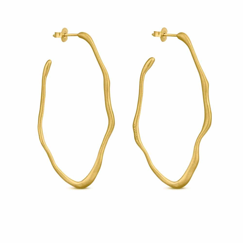 CLARA GOLD HOOPS OVAL LARGE - Dyrberg/Kern NZ
