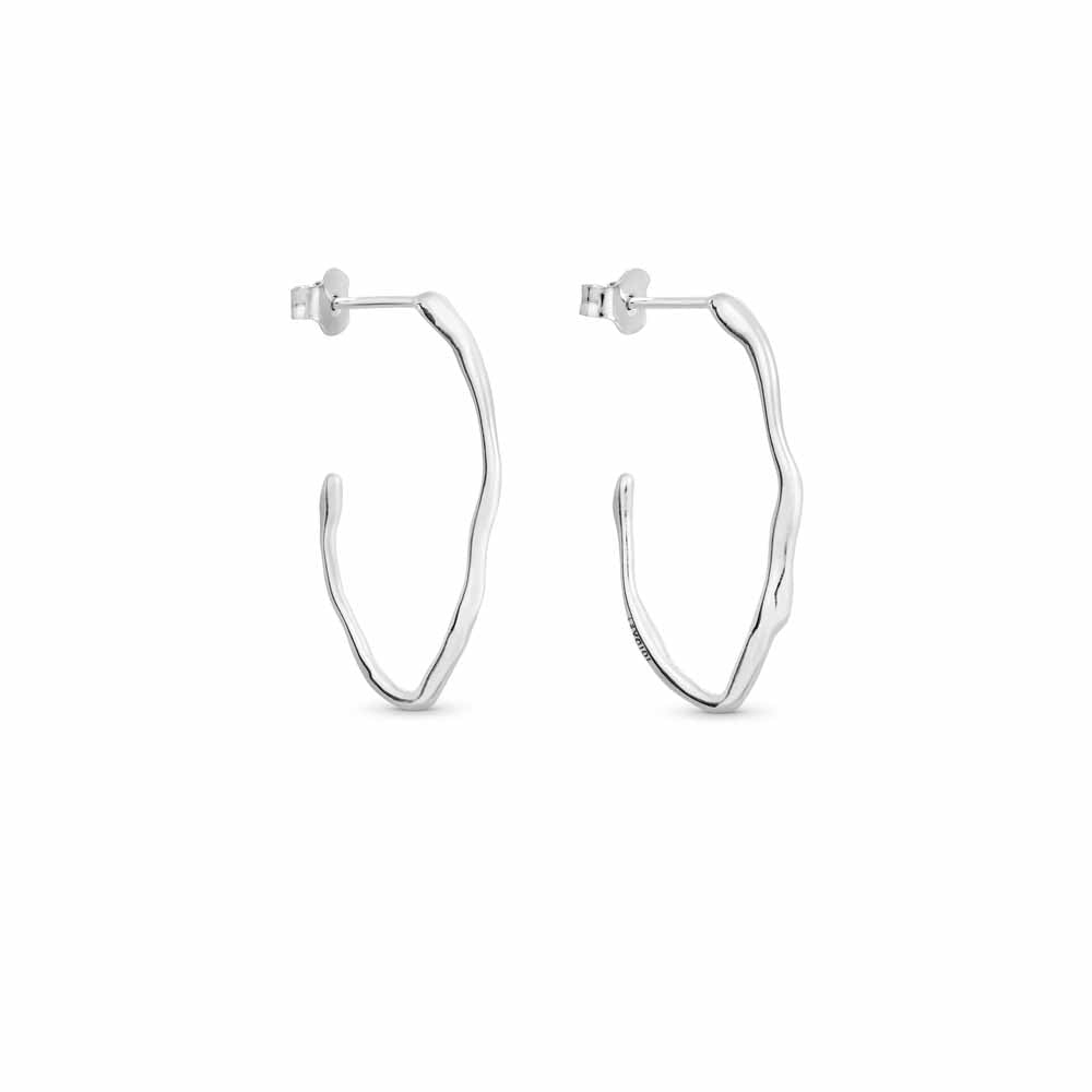 CLARA SILVER HOOPS OVAL SMALL - Dyrberg/Kern NZ
