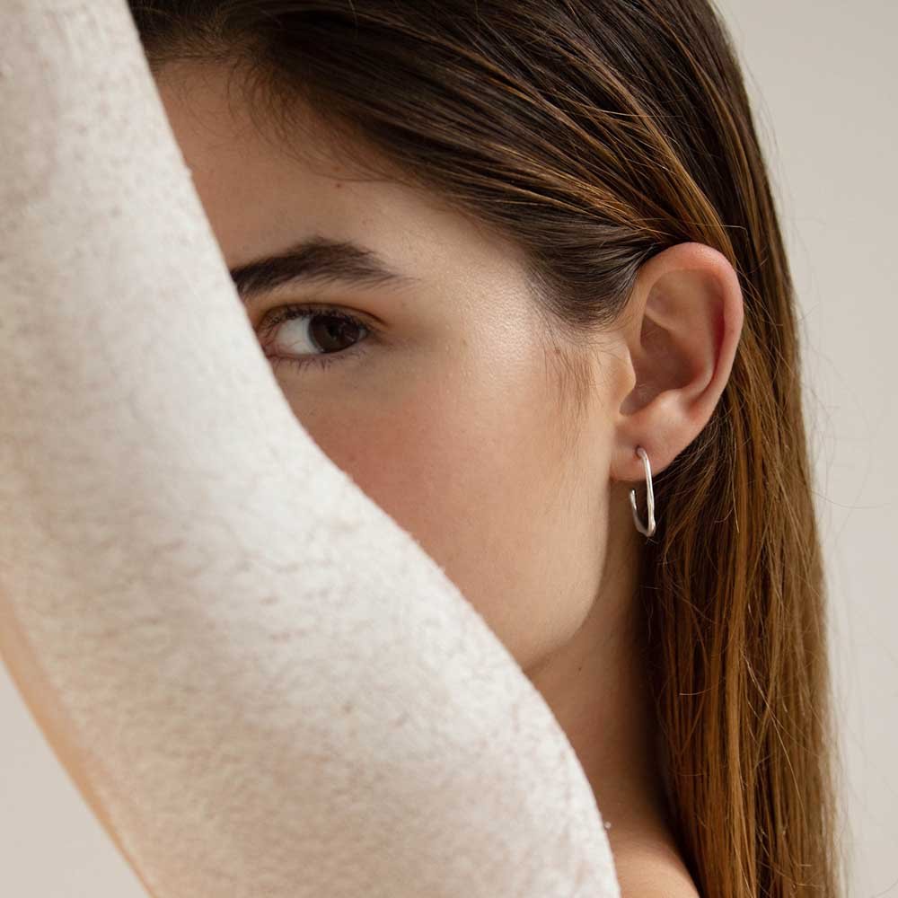 CLARA SILVER HOOPS OVAL SMALL - Dyrberg/Kern NZ