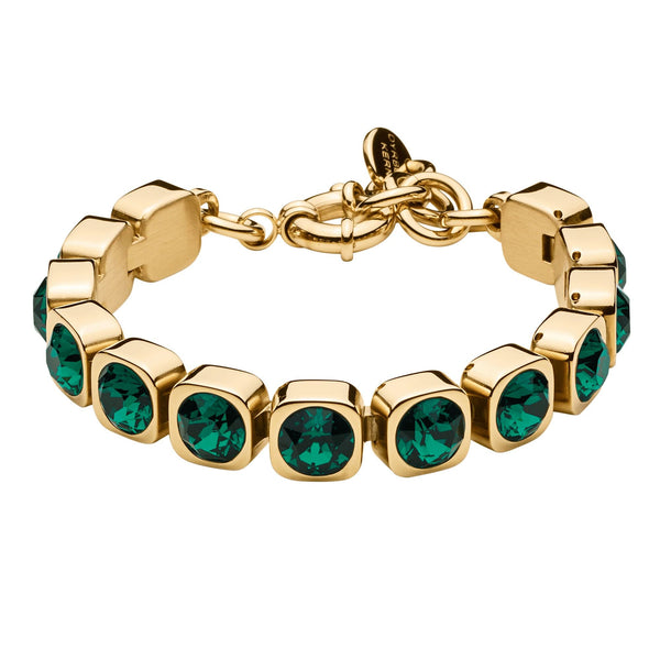 Conian Gold Tennis Bracelet - Green - Dyrberg/Kern NZ