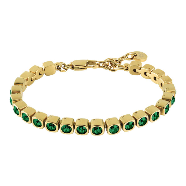 Cory Gold Tennis Bracelet - Green - Dyrberg/Kern NZ