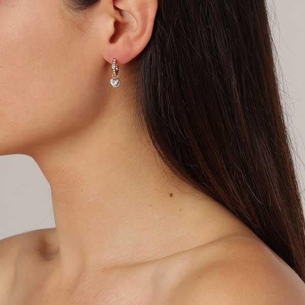 Dessa Gold Earrings - Amethyst/ Green - Dyrberg/Kern NZ