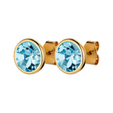 Blue Gold Stud Earrings - Dyrberg/Kern NZ