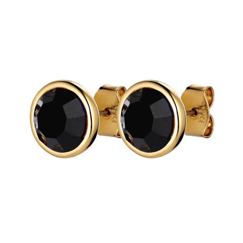 Dia Gold Earrings - Black - Dyrberg/Kern NZ
