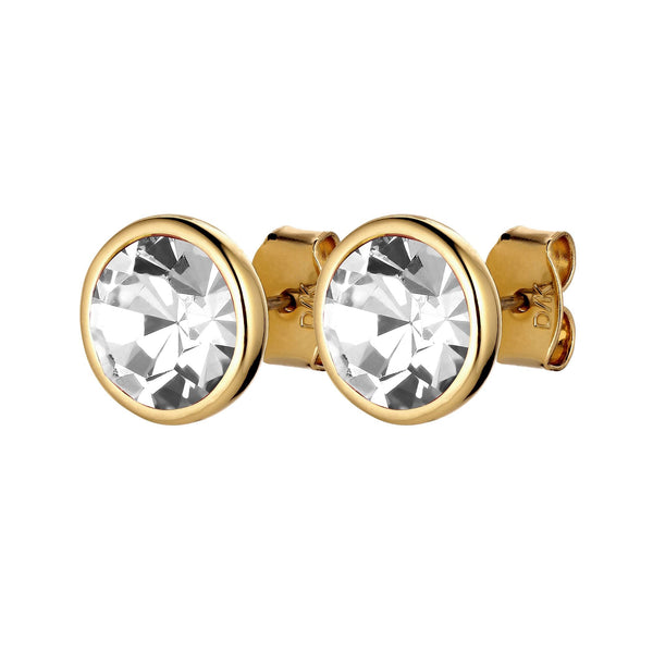 Dia Gold Earrings - Crystal - Dyrberg/Kern NZ