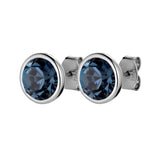 Dia Shiny Silver Earrings - Royal Blue - Dyrberg/Kern NZ