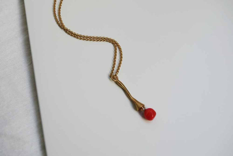ECLAT NECKLACE WITH CORAL BALL - Dyrberg/Kern NZ