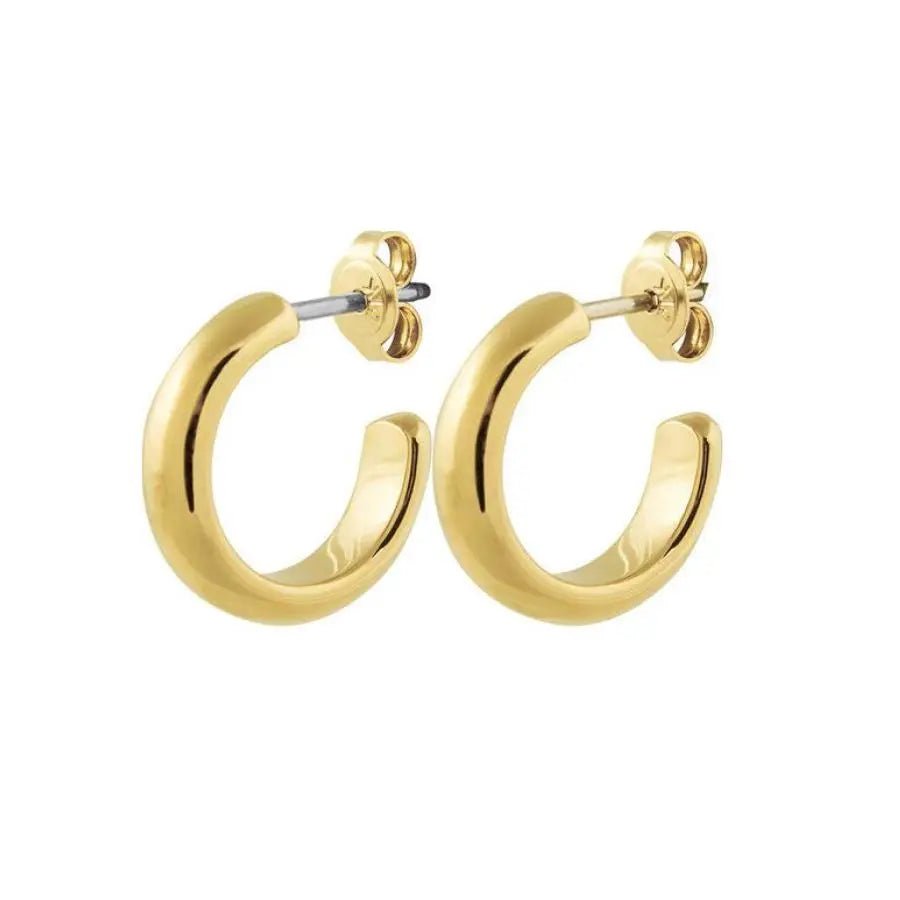 Ellen Shiny Gold Earrings - Dyrberg/Kern NZ