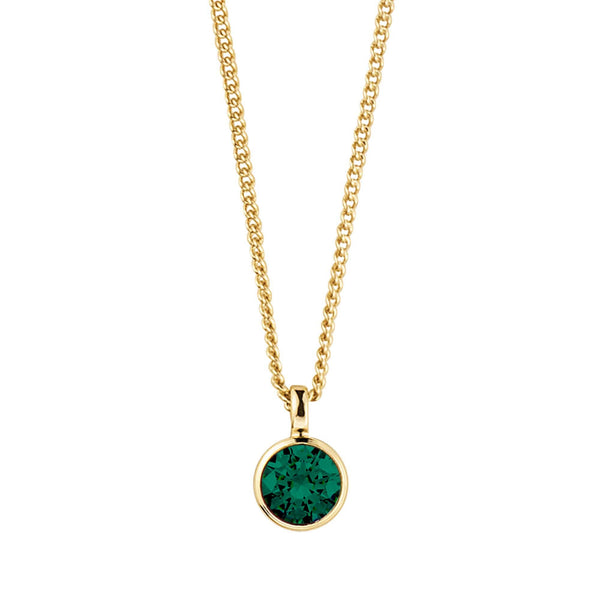 Ette Gold Necklace - Green - Dyrberg/Kern NZ