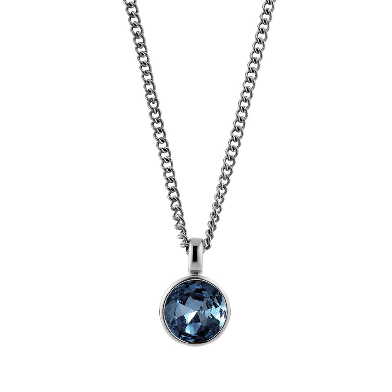 Ette Shiny Silver Necklace - Royal Blue - Dyrberg/Kern NZ