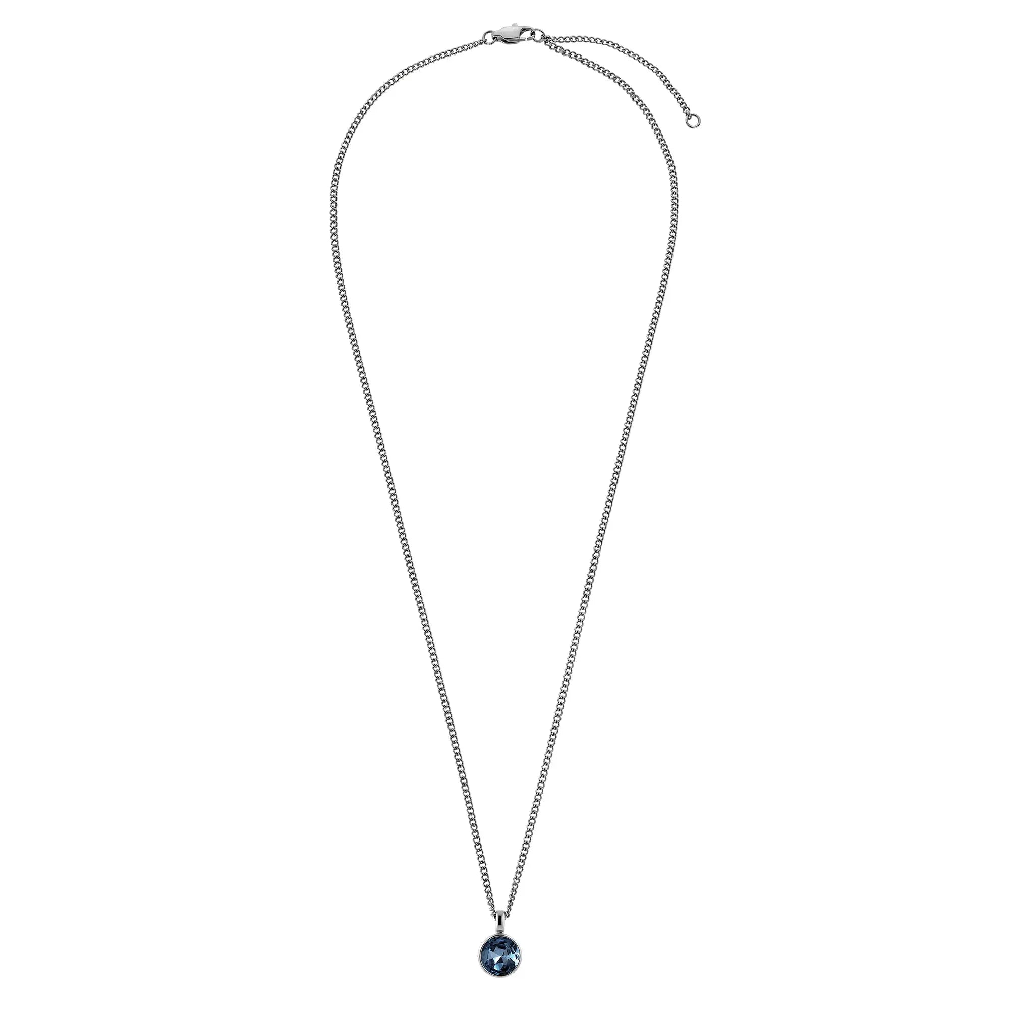 Ette Shiny Silver Necklace - Royal Blue - Dyrberg/Kern NZ