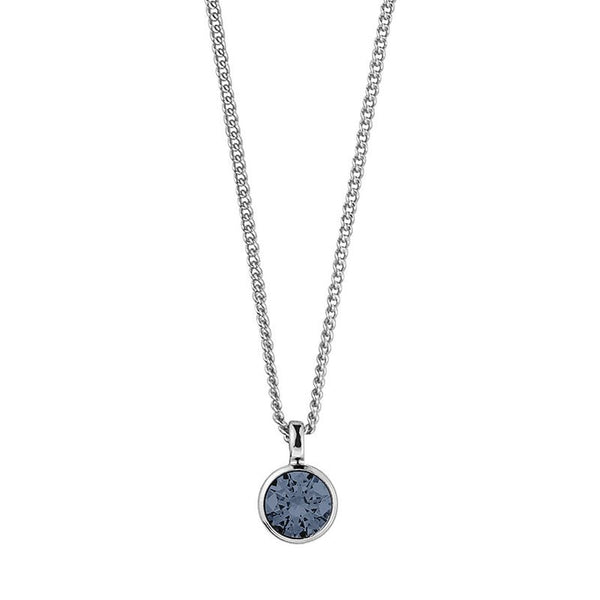 Ette Shiny Silver Necklace - Sky Blue - Dyrberg/Kern NZ