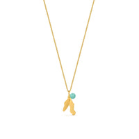 EXOTICA GOLD NECKLACE SMALL TURQUOISE - Dyrberg/Kern NZ
