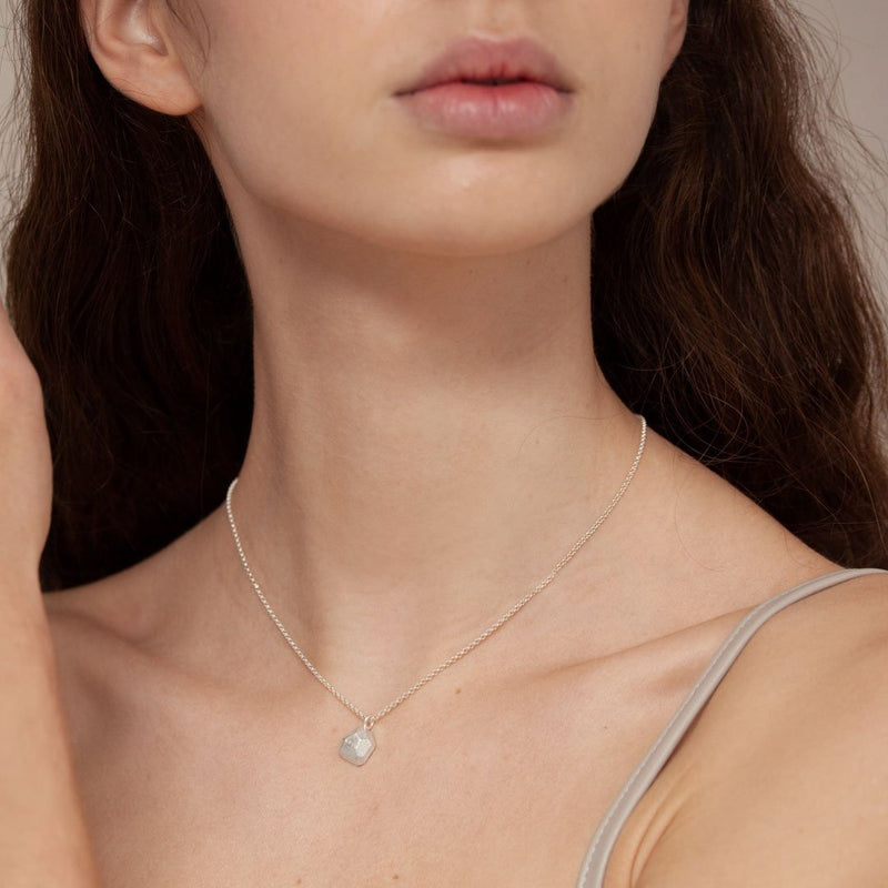 FACET NECKLACE SIMPLE SILVER CHAIN NECKLACE - Dyrberg/Kern NZ