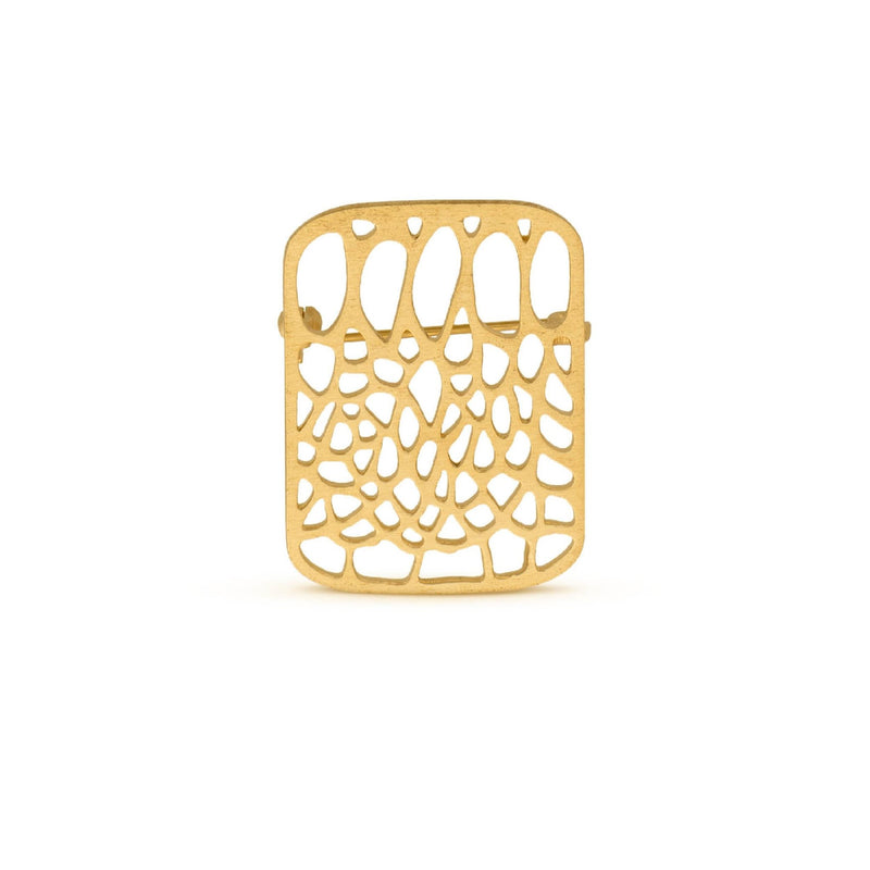 Gaudi Gold Brooch (Square) - Dyrberg/Kern NZ