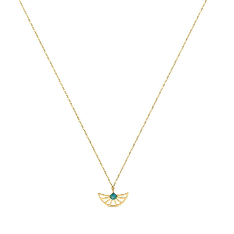 Gaudi Gold Necklace Fan Pendant - Dyrberg/Kern NZ