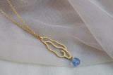 Gaudi Gold Necklace Long Pendant - Dyrberg/Kern NZ