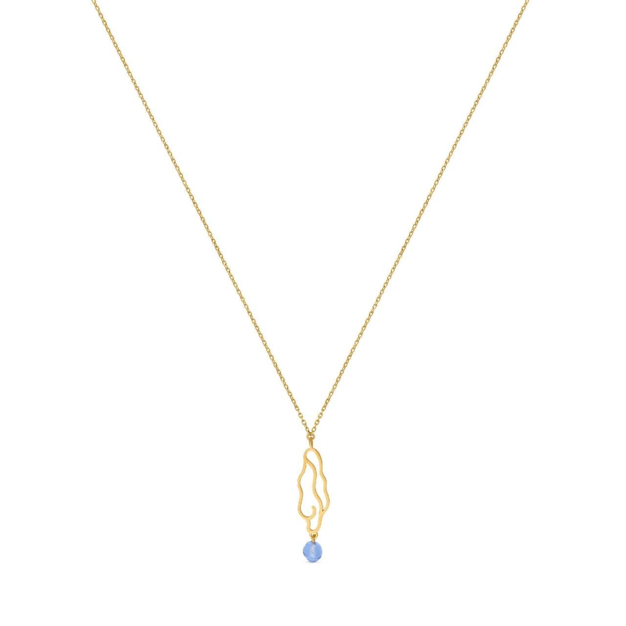 Gaudi Gold Necklace Long Pendant - Dyrberg/Kern NZ