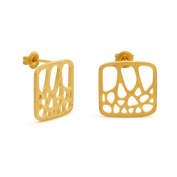 Gaudi Gold Stud Earrings - Dyrberg/Kern NZ