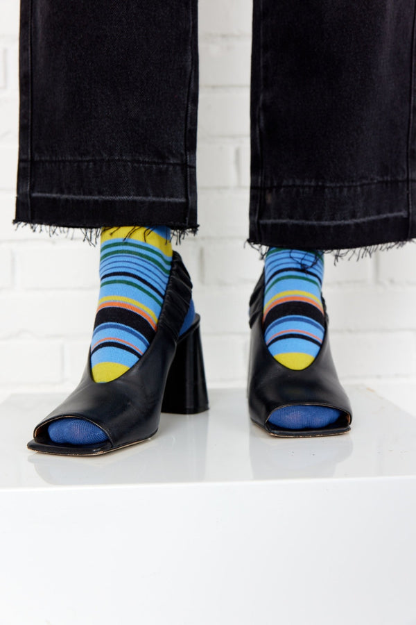 Graphic Stripes Socks / Blue - Dyrberg/Kern NZ