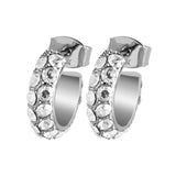 Crystal Steel Hoop Earrings - Dyrberg/Kern NZ