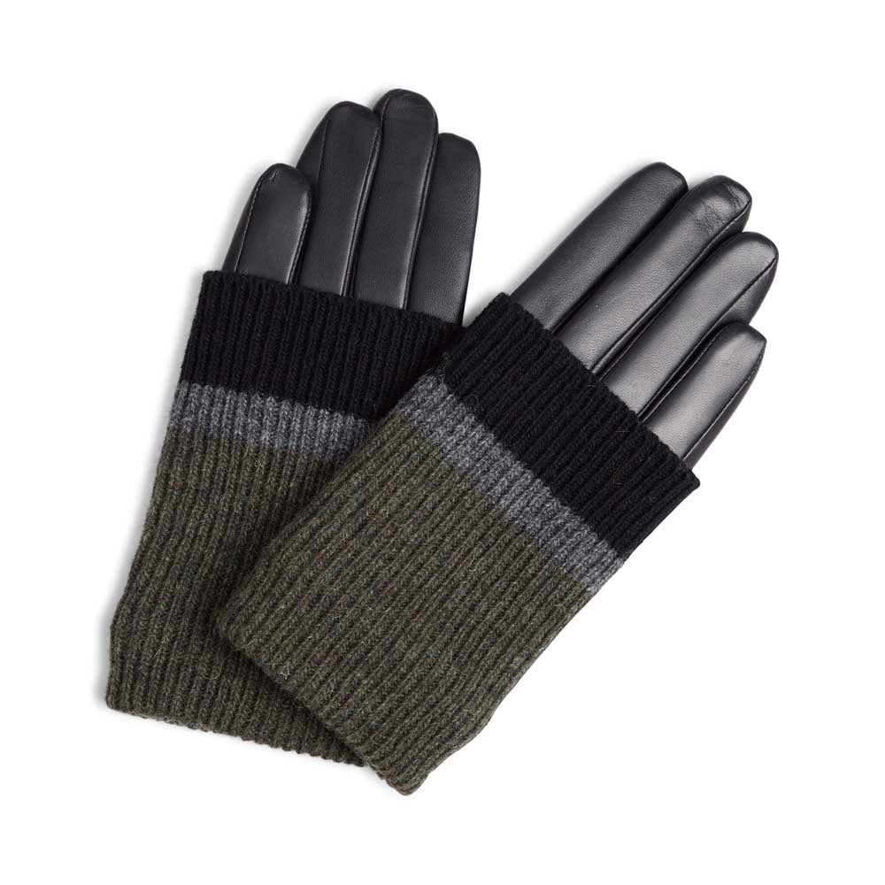 Helly Glove, Black w/Black+Grey+Olive - Dyrberg/Kern NZ