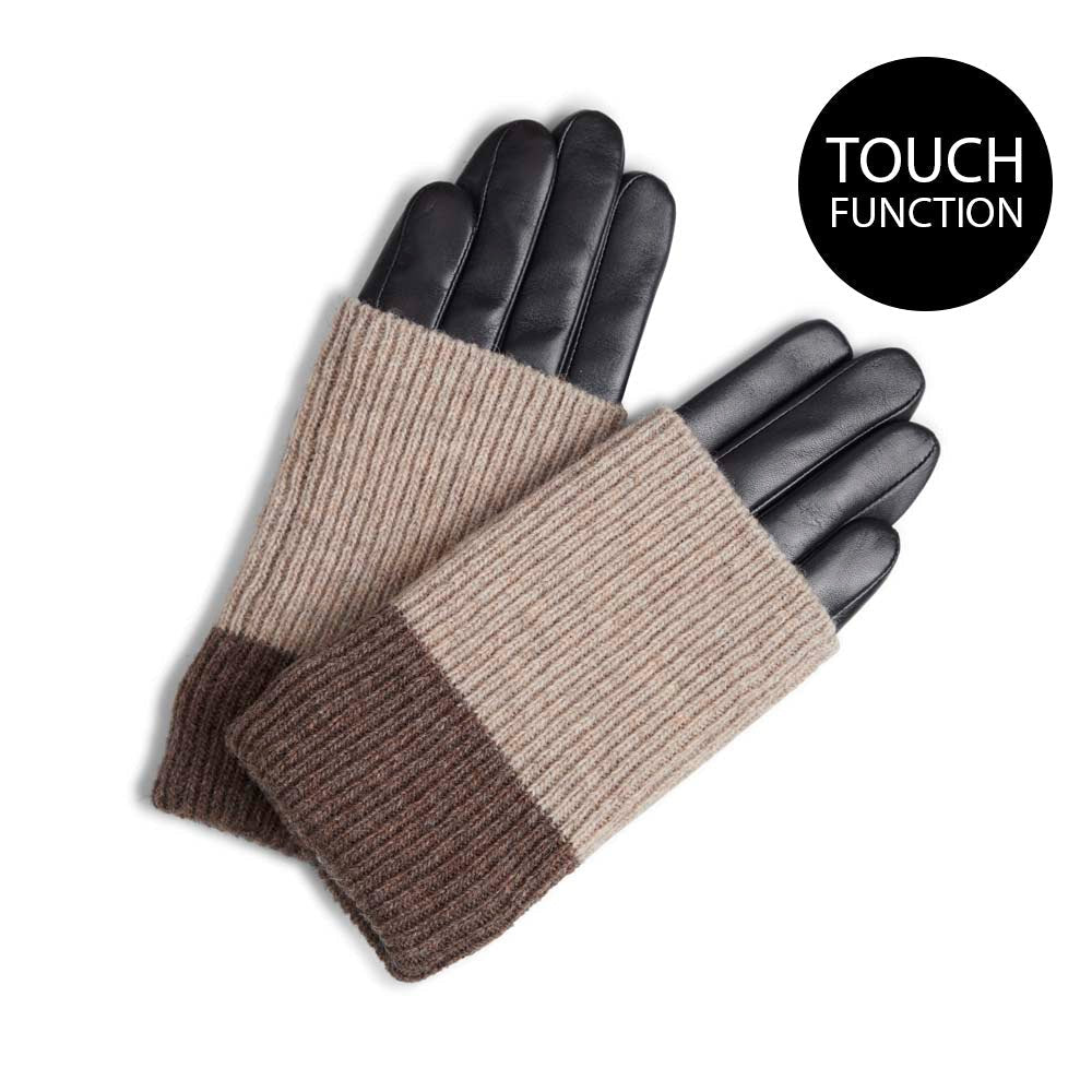 Helly Glove, Black w/Creme+Hazel - Dyrberg/Kern NZ