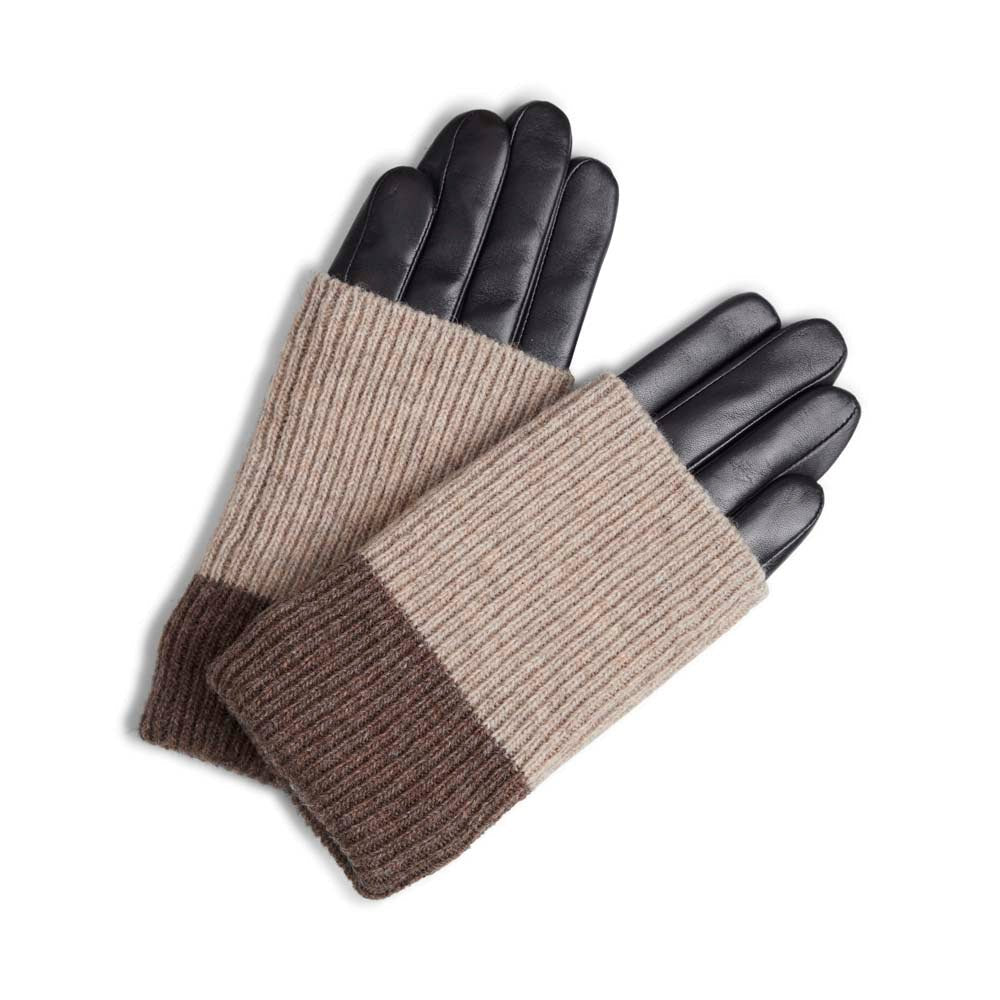 Helly Glove, Black w/Creme+Hazel - Dyrberg/Kern NZ