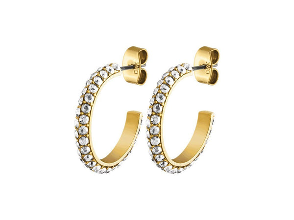 Crystal Gold Hoop Earrings - Dyrberg/Kern NZ