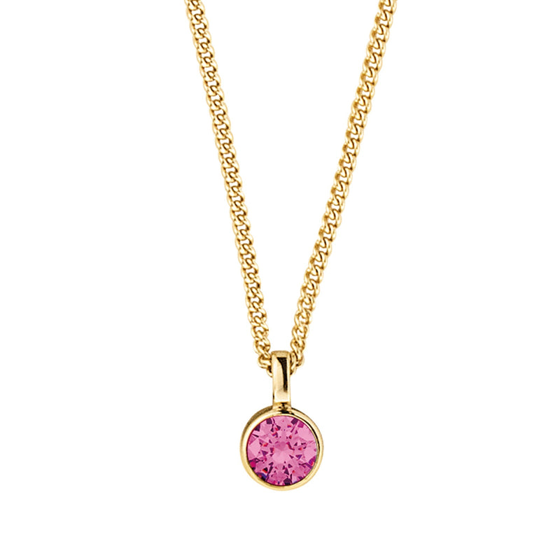 Jemma Gold Necklace - Pink - Dyrberg/Kern NZ