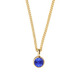Jemma Gold Necklace - Sapphire Blue - Dyrberg/Kern NZ