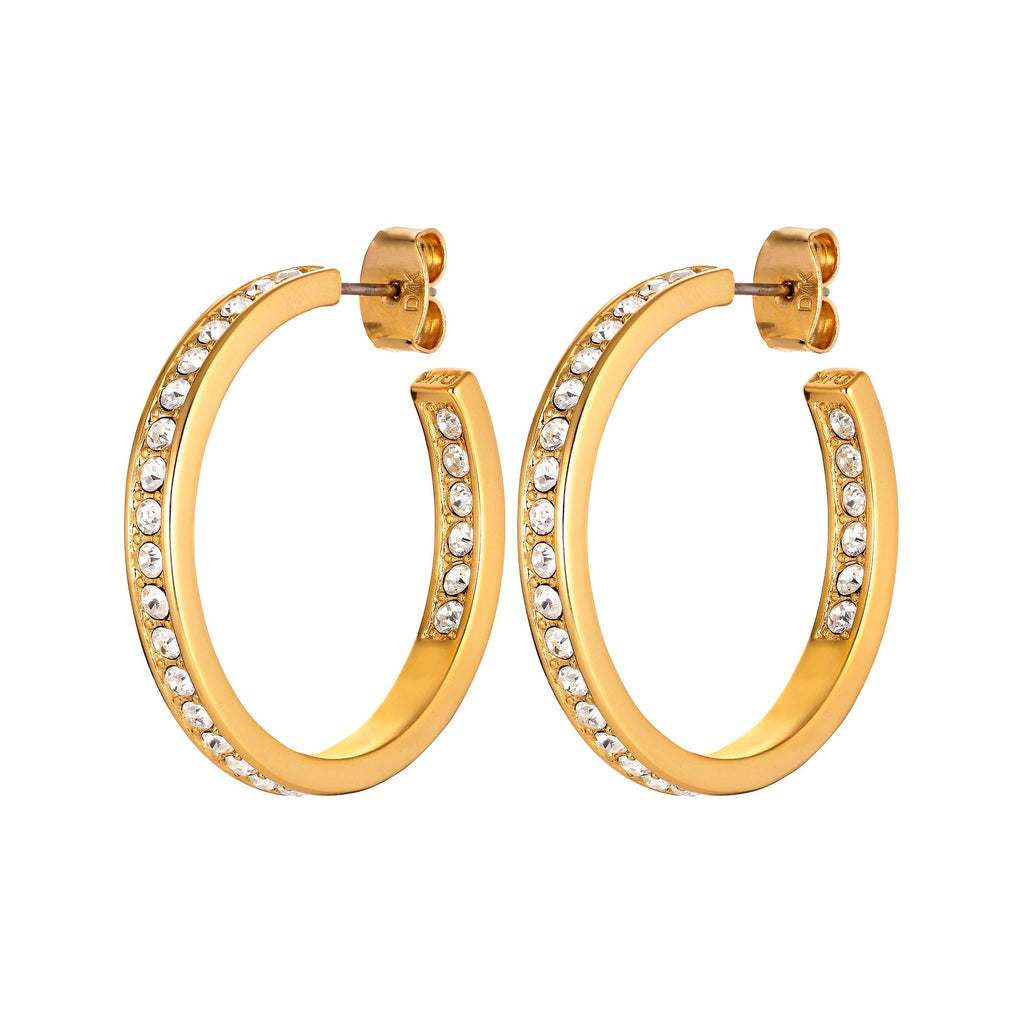 Men's Earrings | Gold Plated Steel Sand Sparkle Earrings | Glitters NZ