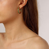 Justina Gold Earrings - Emerald Green - Dyrberg/Kern NZ