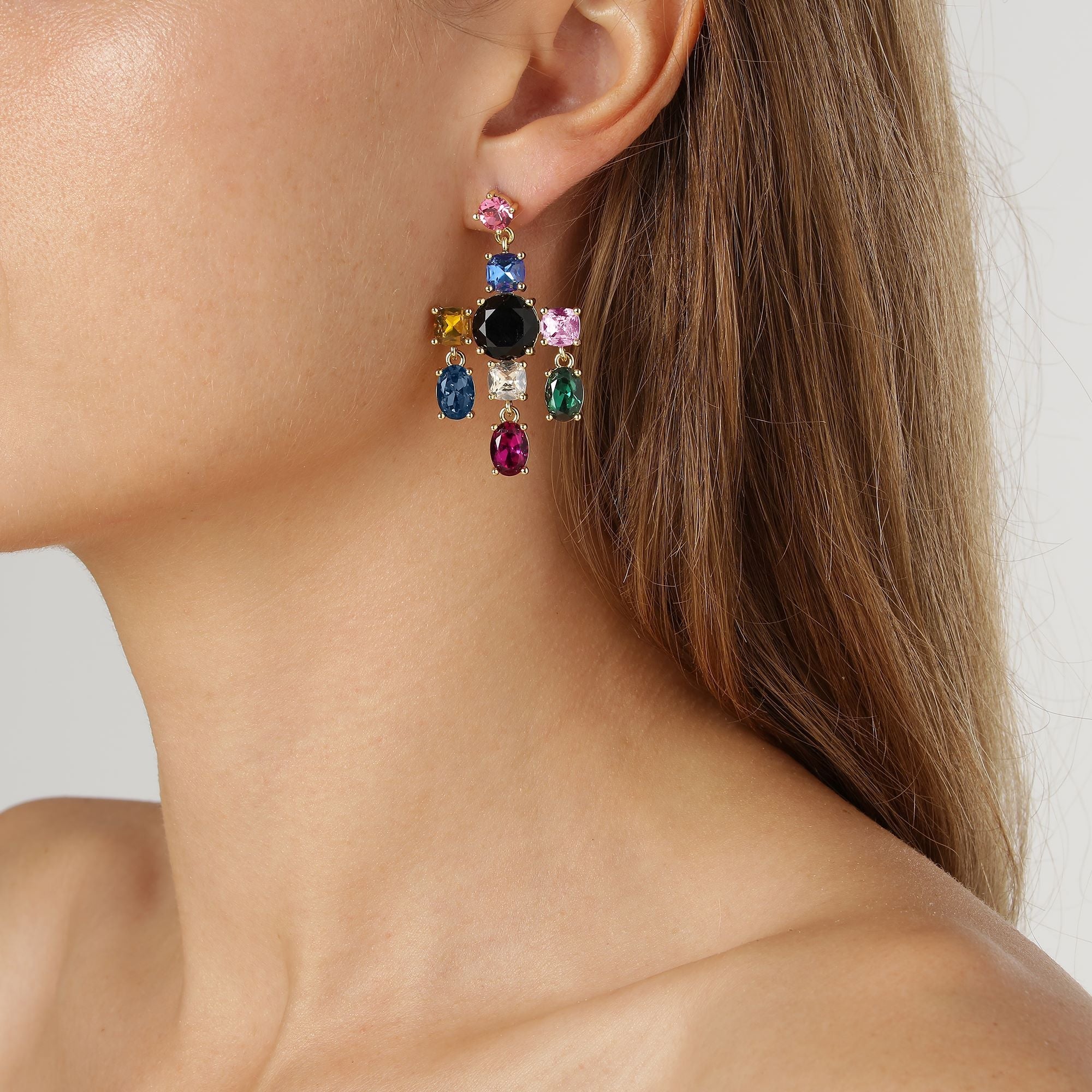 Leonora Gold Earrings - Rainbow - Dyrberg/Kern NZ
