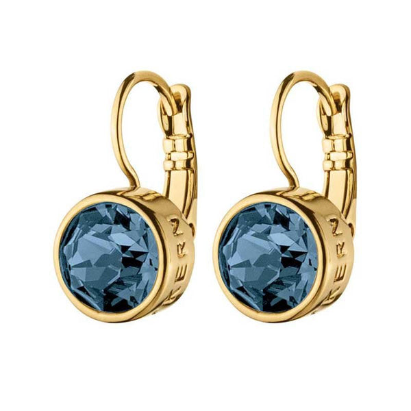 Louise Gold Earrings - Blue - Dyrberg/Kern NZ