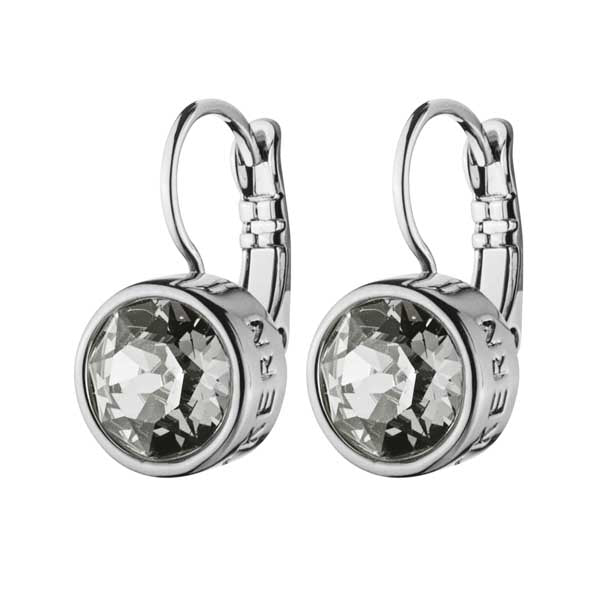 Louise Shiny Silver Earrings - Grey - Dyrberg/Kern NZ