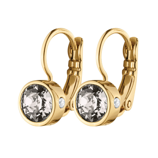Madu Gold Earrings - Light Grey - Dyrberg/Kern NZ