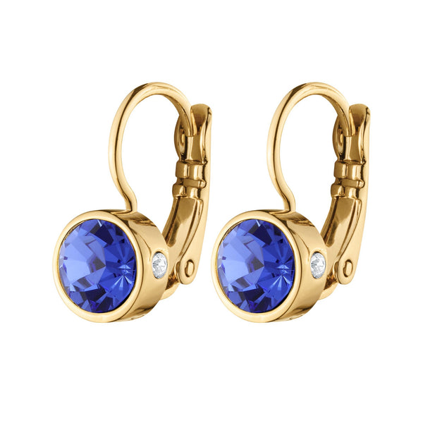 Madu Gold Earrings - Sapphire Blue - Dyrberg/Kern NZ