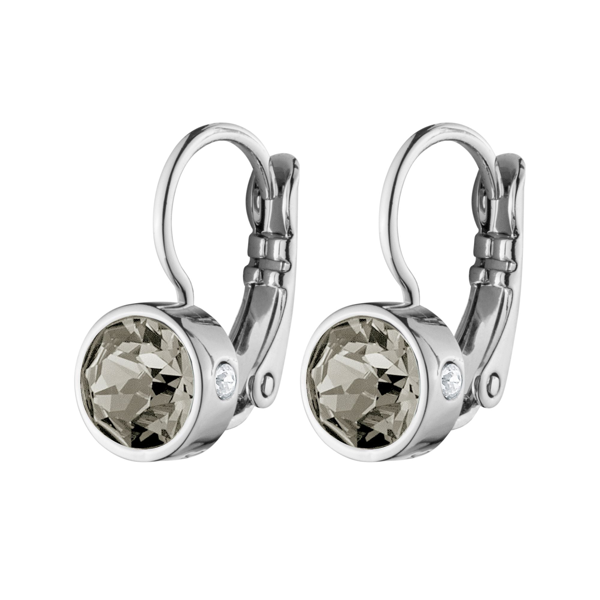 Madu Shiny Silver Earrings - Light Grey - Dyrberg/Kern NZ