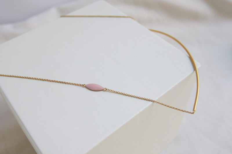 Minima Gold Chain Necklace Red - Dyrberg/Kern NZ