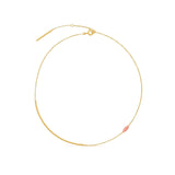 Minima Gold Chain Necklace Red - Dyrberg/Kern NZ