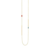 Minima Gold Chain Necklace Red and Blue - Dyrberg/Kern NZ