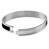 Pennika Shiny Silver Bracelet - Black - Dyrberg/Kern NZ